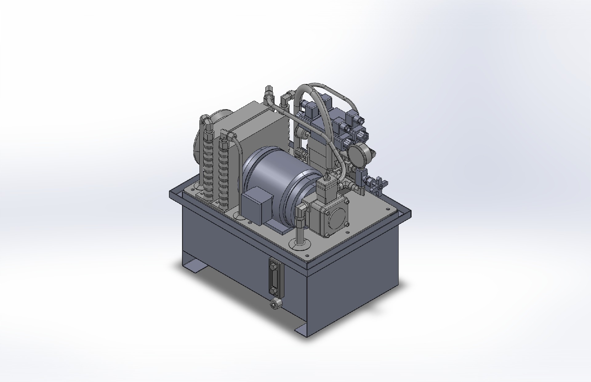 小型液壓站3D模型